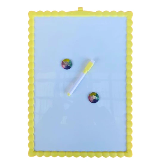 çocuklar için magnetik çift taraflı  yazı tahtası 28x39.5 cm sarı