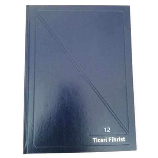 12 li ticari fihrist 20x28 cm dikişli lacivert - 2