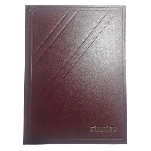 16 lı ticari fihrist 20x28 cm  dikişli bordo