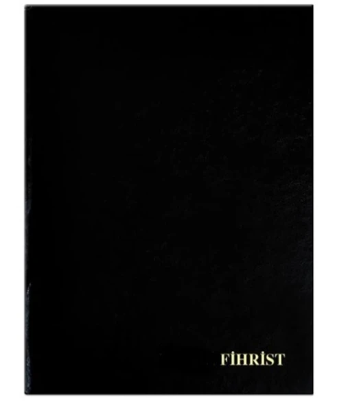 10 lu  fihrist 20x28  ebat dikişli siyah