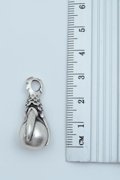 Gotik Ejderha Pençesi Gümüş Kaplama Örme Zincir Kolye - Resim 3