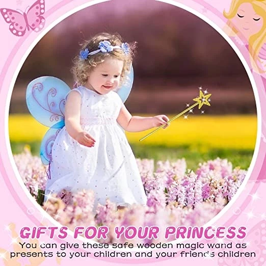 Altın Renk Yıldız Peri Asası Peri Değneği 34 Cm 1 Adet - Resim 5