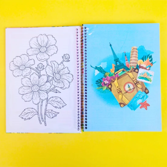 zamansız haftalık ajandam manifest defteri 17x24cm 100 yaprak planlayıcı defter pul desen - 6