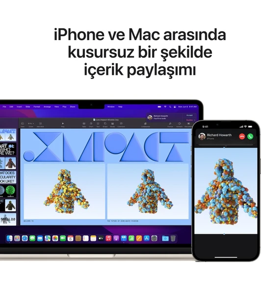 MacBook Air M2 Çip 8GB 512GB SSD macOS 13" Taşınabilir Bilgisayar Yıldız Işığı MLY23TU/AA - 11