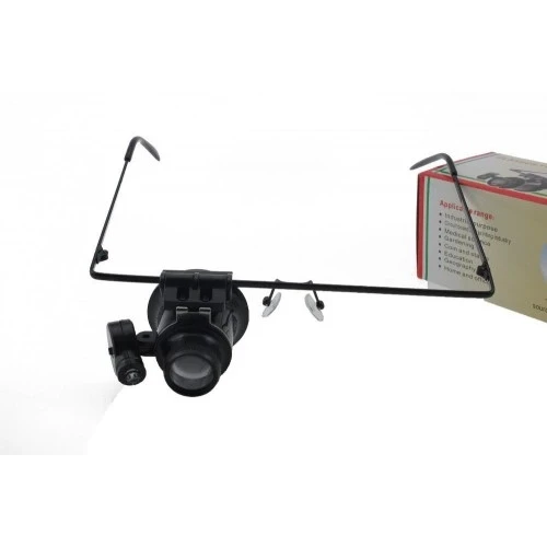 Gözlük Model 20x16mm Optik Lens Led Işık Monoküler Büyüteç - Resim 5