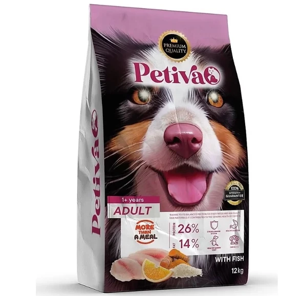 Petiva Yetişkin Balıklı Köpek Maması 12 Kg