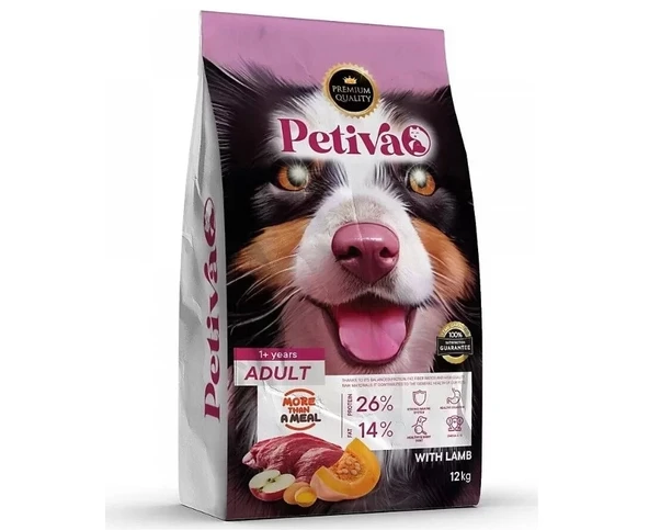 Petiva Yetişkin Kuzulu Köpek Maması 12 Kg