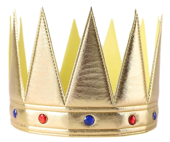 Altın Renk Eva Yumuşak Kral Kraliyet Tacı Yetişkin Çocuk Uyumlu 55 Cm - Resim 4