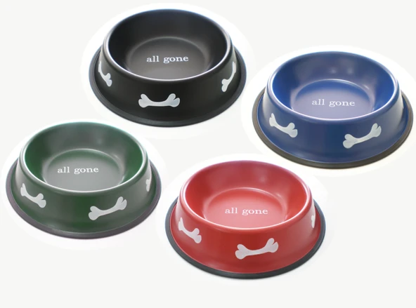 Kedi Köpek Renkli Mama Su Kabı Metal Hrb-136 17Cm