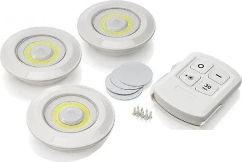 Kablosuz Uzaktan Kumandalı 3lü Led Lamba Seti - 2