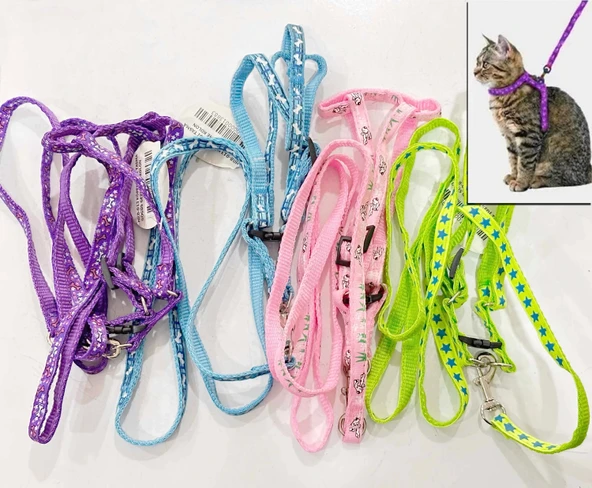 Köpek Kedi Göğüs Tasması Uzatma Kayışlı Gezdirme Tasma Hrb-013