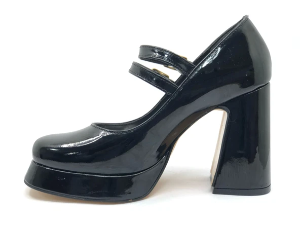 Feles Gidi Jane Platform Topuk Kadın Klasik Topuklu Ayakkabı - Resim 7
