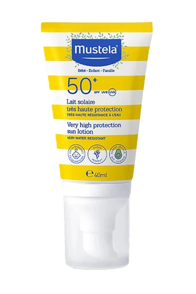 Mustela SPF 50+ Çok Yüksek Koruma Faktörlü Güneş Losyonu 40 ml