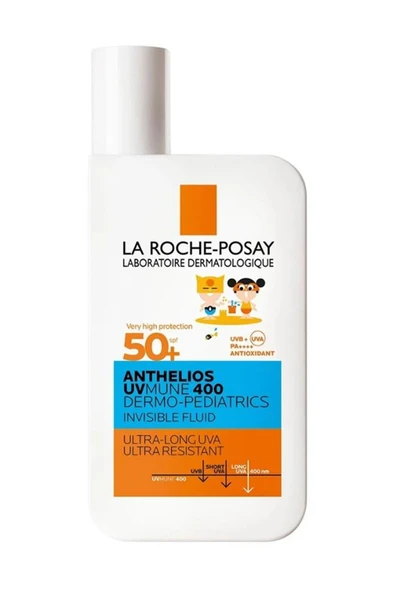 La Roche Posay Anthelios Dermo Pediatric Invisible Fluid SPF50+ Çok Hassas Ciltler Ve Çocuklar İçin Yüz Güneş Kremi 50 ml