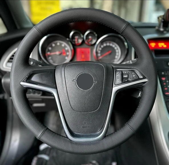 Dikmeli Direksiyon Kılıfı Opel Uyumlu Astra J Kasa Araca Özel Direksiyon Kılıfı Klasik Siyah - 1