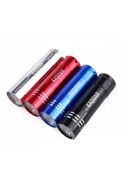 Süper Parlak 9 Ledli Metal Mini El Feneri - Resim 2