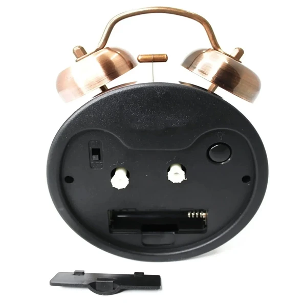 Büyük Boy Metal Bakır Çalar Saat - Resim 3