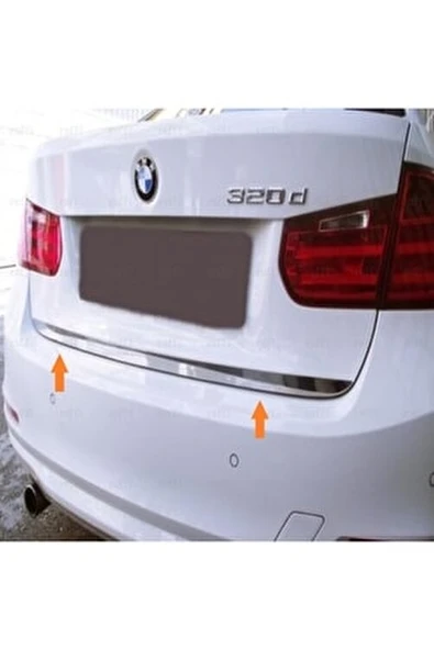 BMW 3 Serisi F30 Krom Bagaj Alt Çıtası 2011-2018 Paslanmaz Çelik