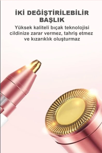 Çift Başlıklı Epilasyon Yüz Çene Işıklı Kıl Tüy Alma Mini Cep Epilasyonu - 2