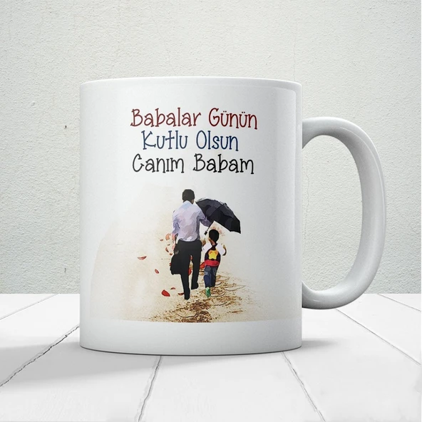 Canım Babam Baskılı Babalar Günü Kupa Bardak Kahve Kupa Bardak-3