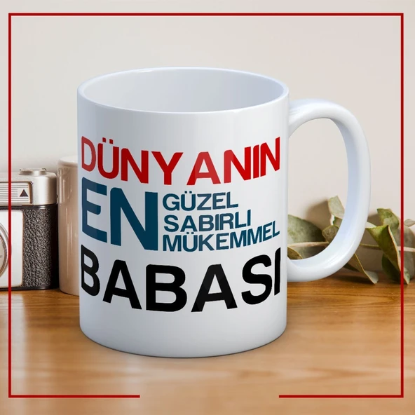 Dünyanın En Sabırlı Babası Babalar Günü Kupa Bardak Baskılı Kahve Kupa Bardak