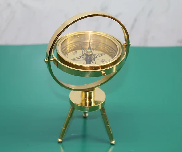 Pirinç Masa Üstü Pusula 15745 ürün görseli 1