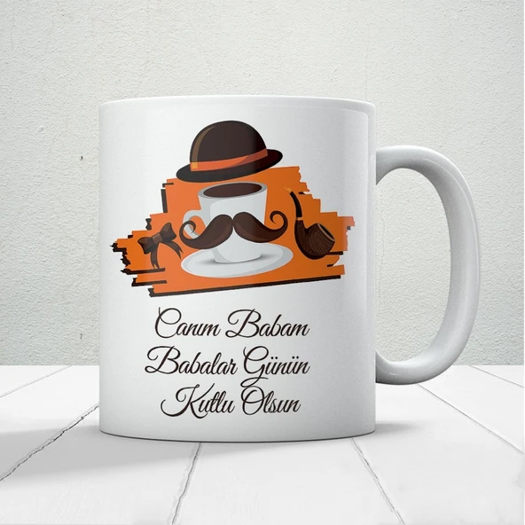 Canım Babam Baskılı Babalar Günü Kupa Bardak Kahve Kupa Bardak-4 ürün görseli