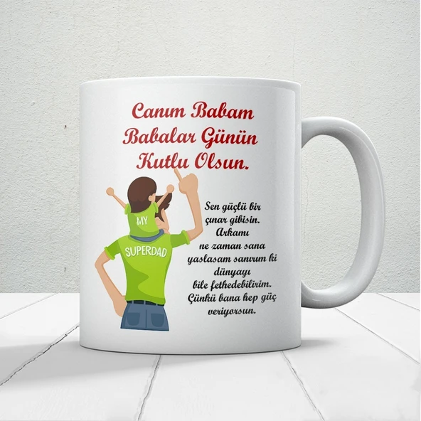 Canım Babam Baskılı Babalar Günü Kupa Bardak Kahve Kupa Bardak-17