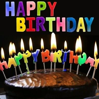 Rengarenk Happy Birthday Yazılabilen Doğum Günü Mumu - 2