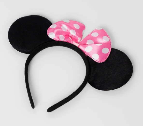Pembe Fiyonklu Minnie Mouse Tacı Mini Kulak - 4
