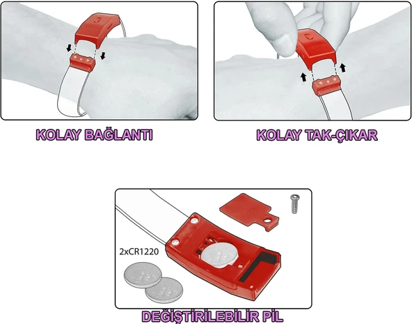 Festival  Parti Led Bileklik 3 Farklı Mod Işıklı 1 Adet - 3