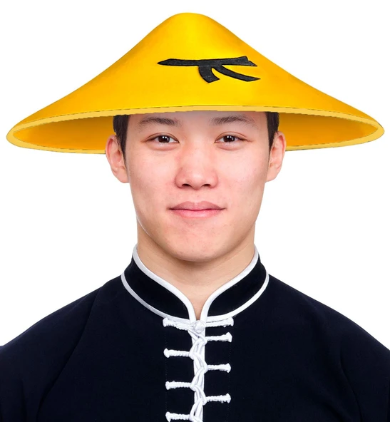 Uzak Doğu Asyalı Çin Japon Şapkası Sarı Renk ürün görseli 1