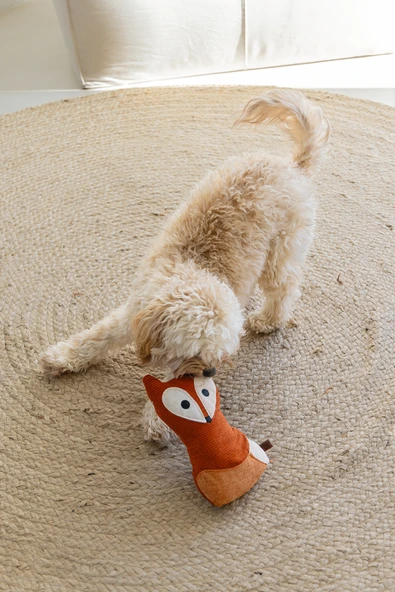 Beeztees DBL Köpek Oyuncağı, Sesli, Tilki, Peluş, Turuncu, 25,5cm - 2