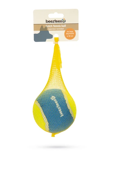 Beeztees Köpek Oyuncağı, Tenis Topu, Mavi/Sarı, 10cm - Resim 2