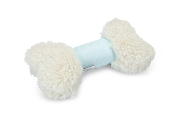 Beeztees Yavru Köpek Oyuncağı, Sesli, Kemik, Peluş, Beyaz, 21x10,5x5cm ürün görseli 1