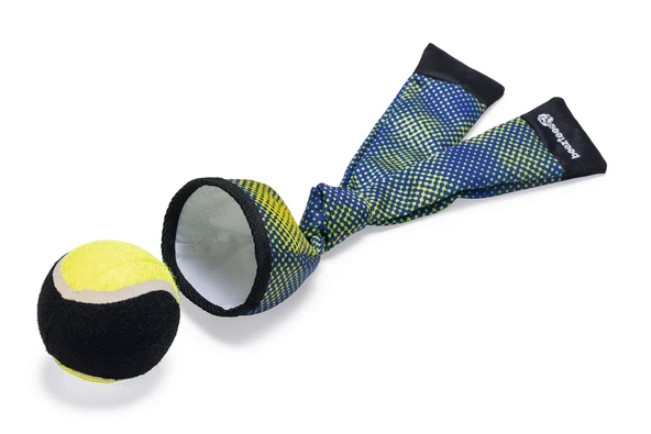 Beeztees Köpek Oyuncağı, Yüzen, Tenis Topu ve Kumaş Fırlatma, Mavi/Sarı 29cm ürün görseli