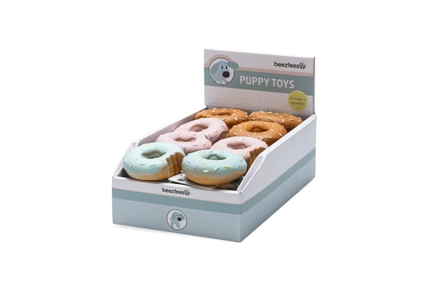 Beeztees Köpek Oyuncağı, Sesli, Donut, Lateks, Çeşitli Renklerde, 7x7x3cm - Resim 12