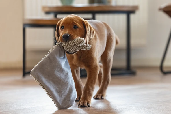 Beeztees Yavru Köpek Oyuncağı, Peluş, Gri, 37x28x4cm - Resim 2