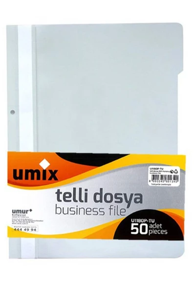 UMIX A4 TELLİ DOSYA BEYAZ
