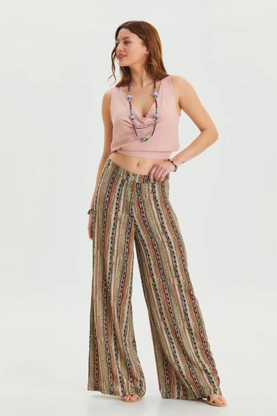 Palazzo Yüksek Bel Bol Kesim Pantolon - 3