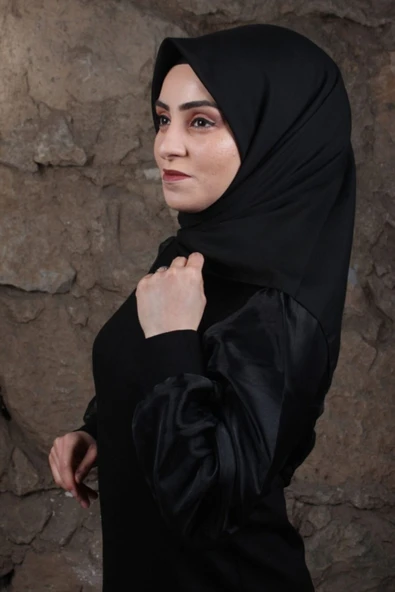 Kenarı Dikişli Tülbent Tek Renk Yazma Coton Pamuklu