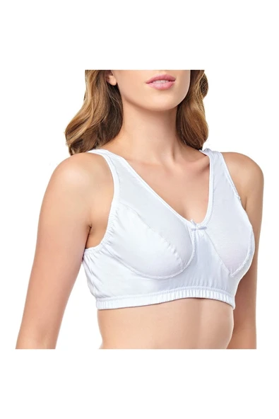 Kadın Beyaz Pamuklu Penye Body Sütyen