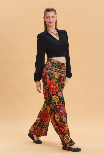 Palazzo Yüksek Bel Bol Kesim Pantolon - 3