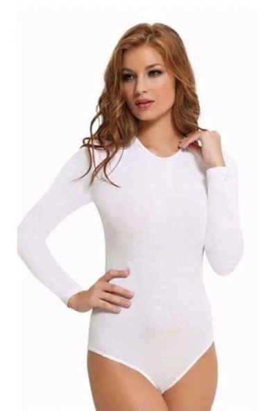 6183 Uzun Kollu Çıtçıtlı Body Tekli