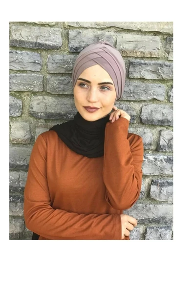 3 ÇAPRAZ BANTLI dış tesettür bone Deniz (Havuz Bonesi )