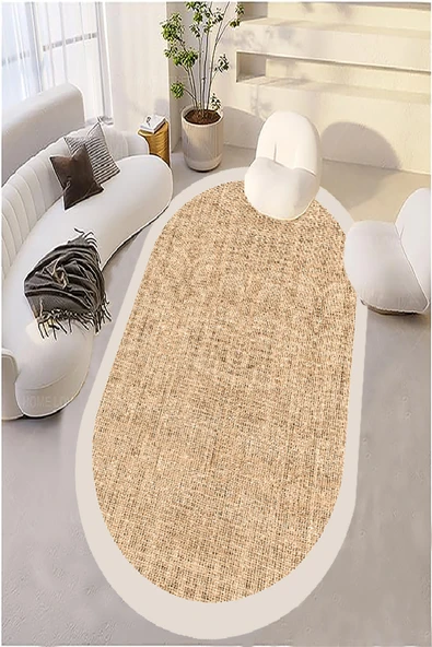 Dijital Baskı Halı, Jüt Görünümlü Halı, Hasır Halı, Kaymaz Taban, Yıkanabilir, Salon Halısı, Yolluk - Resim 2