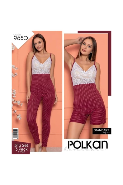 3'lü pijama takımı
