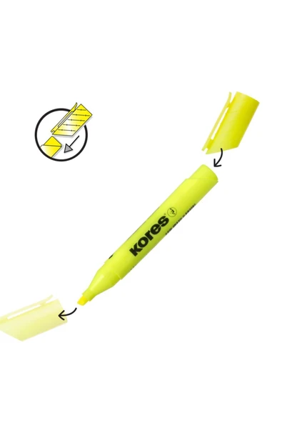 KORES FOSFORLU KALEM HIGH LINER PLUS SARI - 2