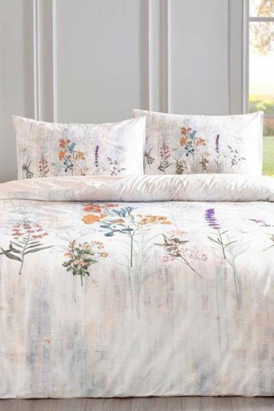 Floraison Çift Kişilik Nevresim Takımı - Somon