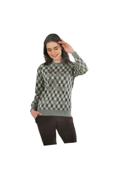 6916 Kadın Kışlık Ev Giyim Pijama Takım
